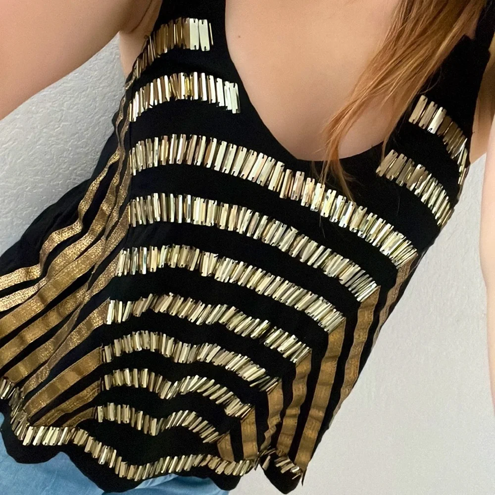 Retro Style Beaded Tank Top - Picture 4 of 4